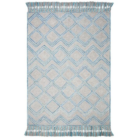 Safavieh 5 x 8 ft. Sahara 400 Rectanglar Area Rug Grey & Aqua SAH402F-5